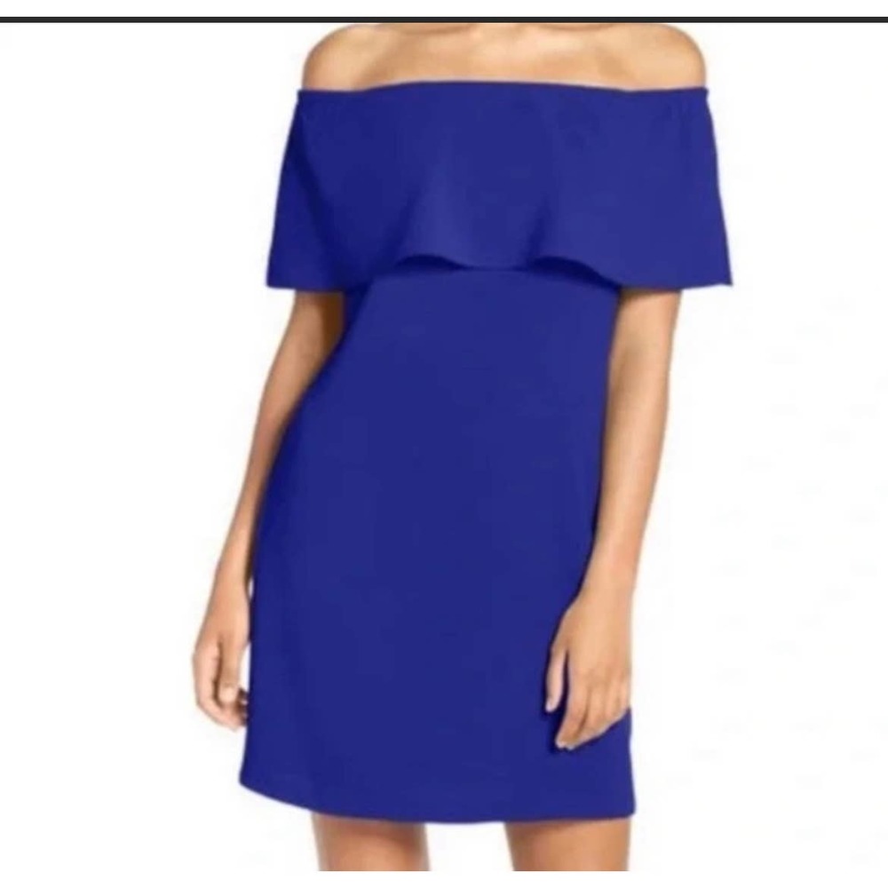 Charles Henry Royal Blue Off the Shoulder Dress Womens Size XS